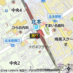 埼玉りそな銀行北本駅ビル ＡＴＭ周辺の地図