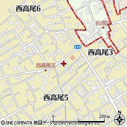 埼玉県北本市西高尾5丁目56周辺の地図