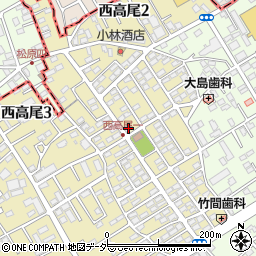 埼玉県北本市西高尾1丁目71周辺の地図