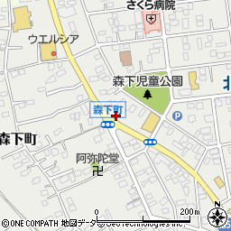 茨城県常総市水海道森下町周辺の地図