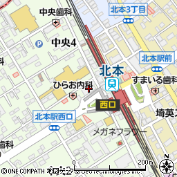 武蔵野銀行北本支店周辺の地図
