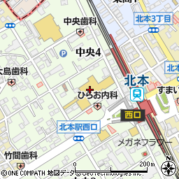 ダイソーいなげや北本駅前店周辺の地図