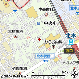 北本駅西口郵便局周辺の地図