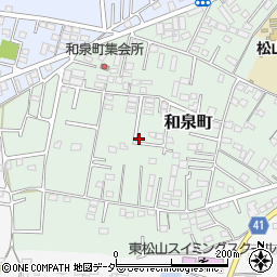 埼玉県東松山市和泉町周辺の地図