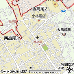 埼玉県北本市西高尾1丁目67周辺の地図