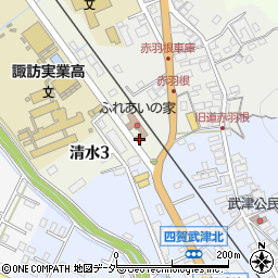 諏訪市　ふれあいの家周辺の地図