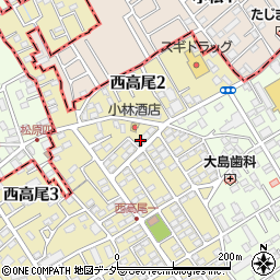 埼玉県北本市西高尾1丁目60周辺の地図