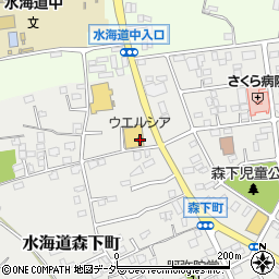 ウエルシア常総北水海道店周辺の地図