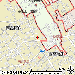 埼玉県北本市西高尾3丁目39周辺の地図