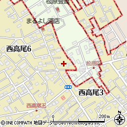 埼玉県北本市西高尾3丁目41周辺の地図