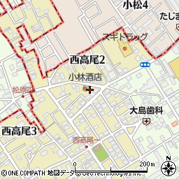 埼玉県北本市西高尾1丁目57周辺の地図