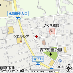 茨城県常総市水海道森下町4435-1周辺の地図