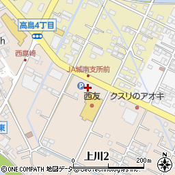 西友諏訪城南店駐車場周辺の地図