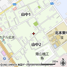 埼玉県北本市山中周辺の地図