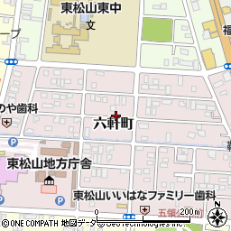 〒355-0024 埼玉県東松山市六軒町の地図