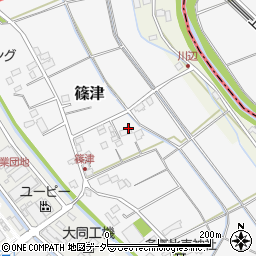 埼玉県桶川市篠津周辺の地図