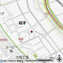 埼玉県桶川市篠津周辺の地図