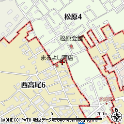 埼玉県北本市西高尾3丁目3周辺の地図