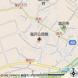 茅野市米沢塩沢公民館周辺の地図
