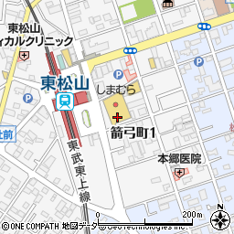 〒355-0028 埼玉県東松山市箭弓町の地図