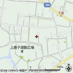 埼玉県東松山市上唐子周辺の地図