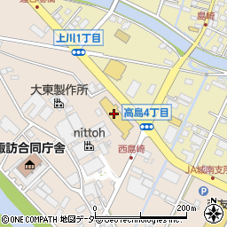 ダイソー諏訪上川店周辺の地図