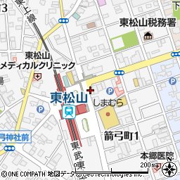 やきとりひびき 東松山駅前本店周辺の地図
