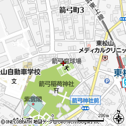 埼玉県東松山市箭弓町周辺の地図