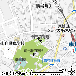 埼玉県東松山市箭弓町周辺の地図