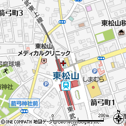 アパホテル埼玉東松山駅前周辺の地図