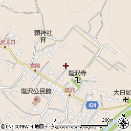 長野県茅野市米沢塩沢周辺の地図
