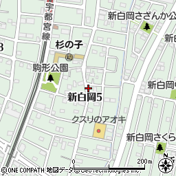 埼玉県白岡市新白岡周辺の地図