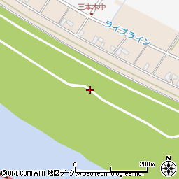 茨城県坂東市木間ケ瀬周辺の地図