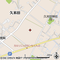 埼玉県比企郡吉見町久米田周辺の地図