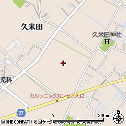 埼玉県吉見町（比企郡）久米田周辺の地図