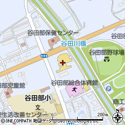 茨城県警察本部　つくば警察署谷田部地区交番周辺の地図
