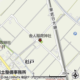 舎人稲荷神社周辺の地図