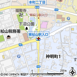 東松山駅入口周辺の地図