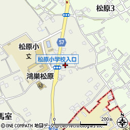 埼玉県鴻巣市原馬室3801周辺の地図