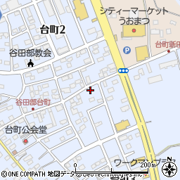 茨城県つくば市台町周辺の地図