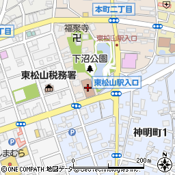 東松山郵便局　荷物集荷周辺の地図