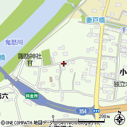 茨城県常総市小山戸町周辺の地図