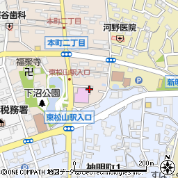 埼玉県東松山市本町2丁目11周辺の地図