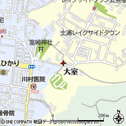 茨城県稲敷郡阿見町大室502周辺の地図