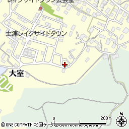 茨城県稲敷郡阿見町大室554周辺の地図