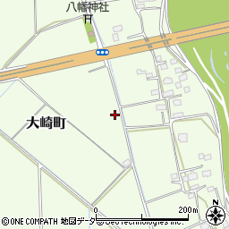 茨城県常総市大崎町周辺の地図
