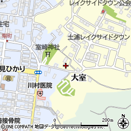 茨城県稲敷郡阿見町大室501周辺の地図