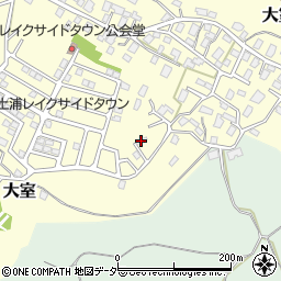 茨城県稲敷郡阿見町大室570周辺の地図