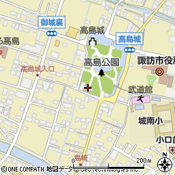 諏訪護国神社周辺の地図
