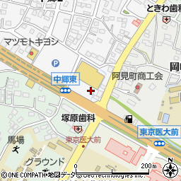 オークスブックセンター阿見店周辺の地図